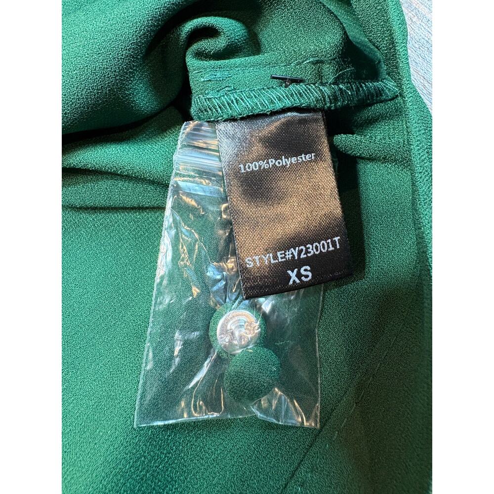 Tuckernuck Pomander Place Selena Hunter Green Blouse Size XS - Picture 5 of 12